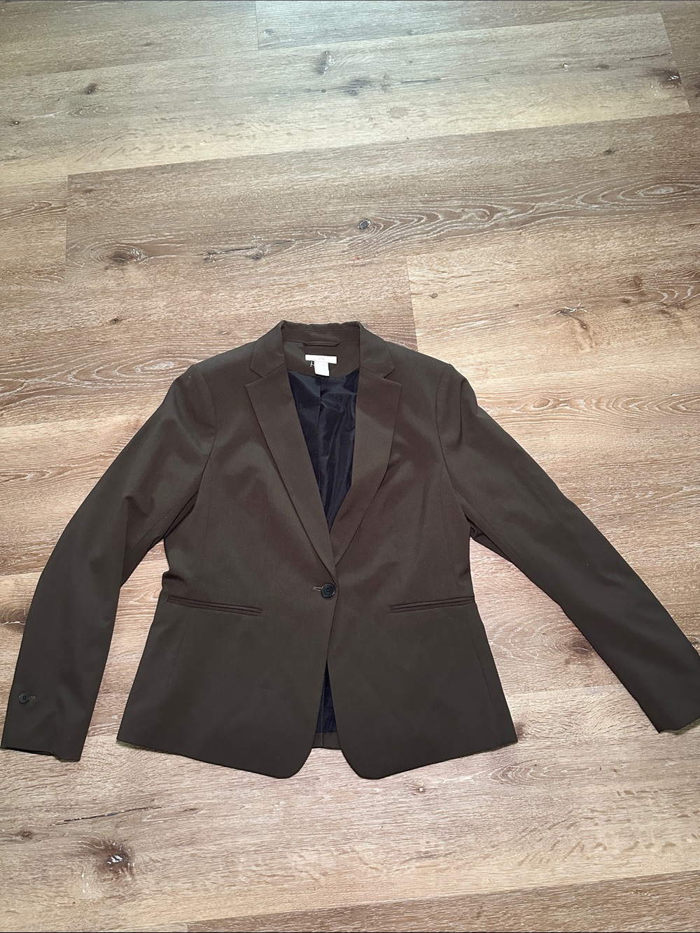 H&M Women’s Dark Brown Single-Button Blazer Size M